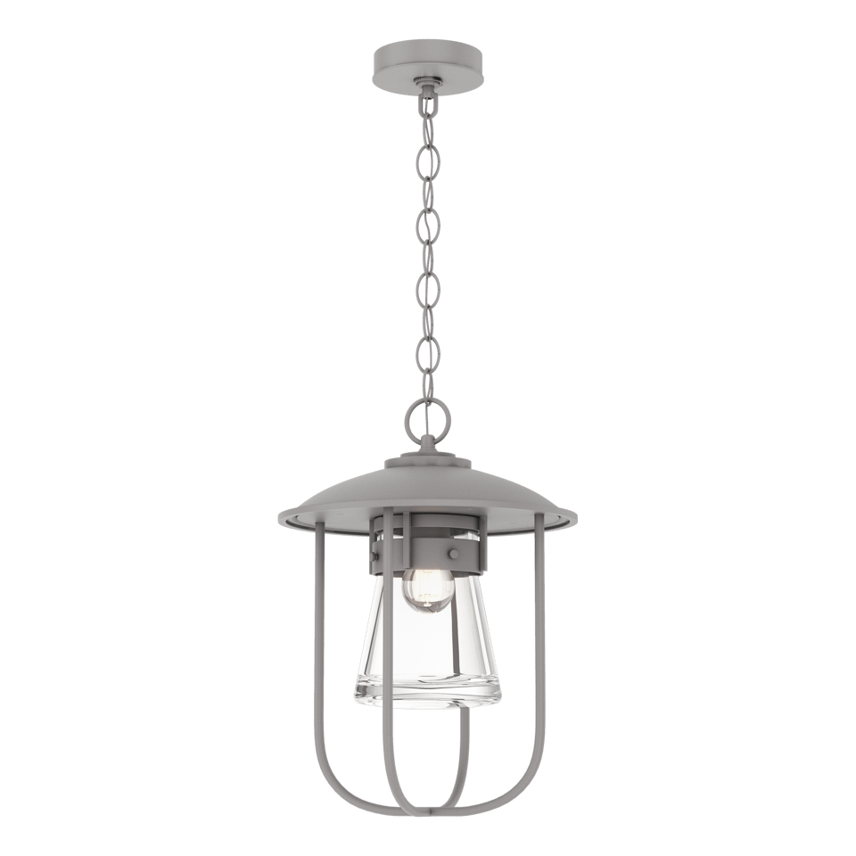 Erlenmeyer Outdoor Pendant Light By Hubbardton Forge - Dimmable, Clear Glass Shade, Weather Resistant