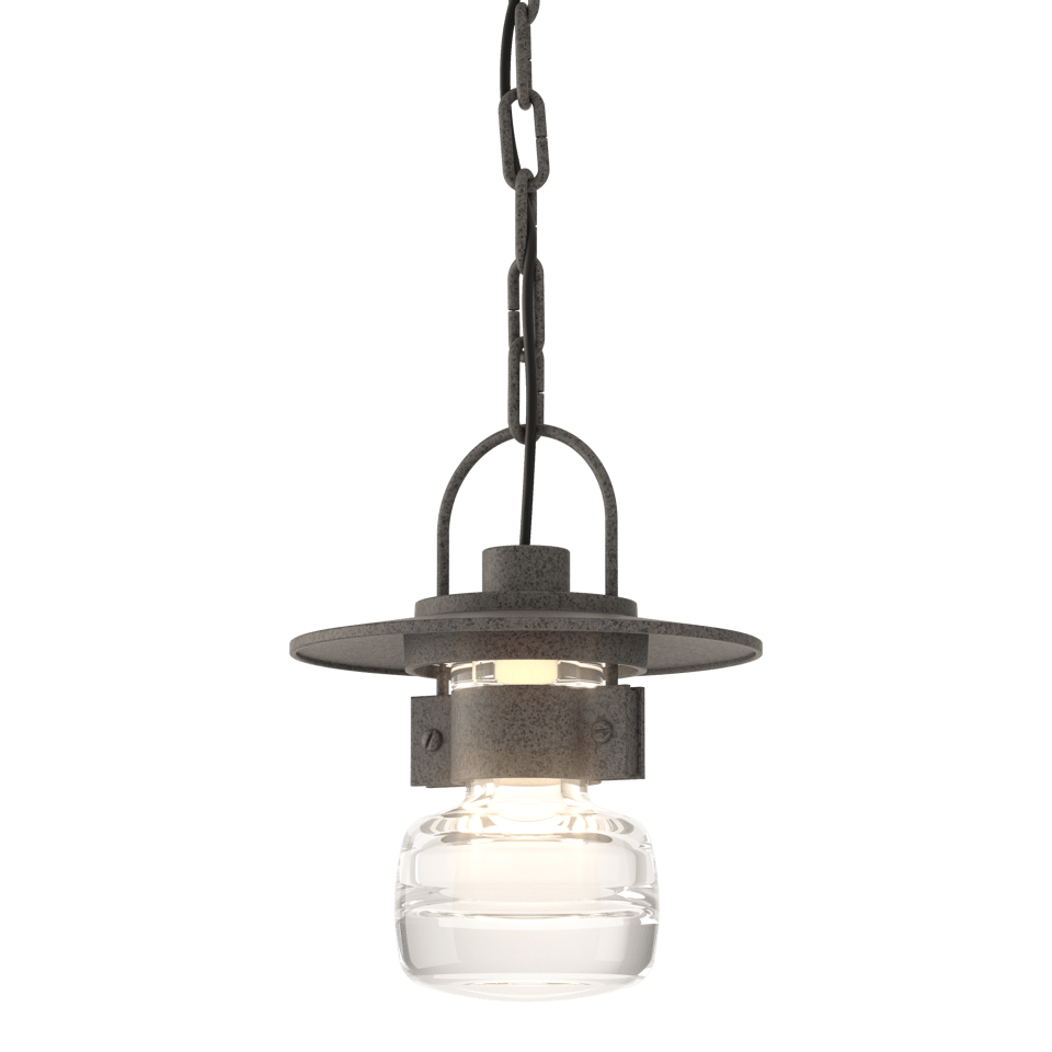 Mason Small Outdoor Ceiling Fixture by Hubbardton Forge, Dimmable, Multiple Finishes, Damp Rated