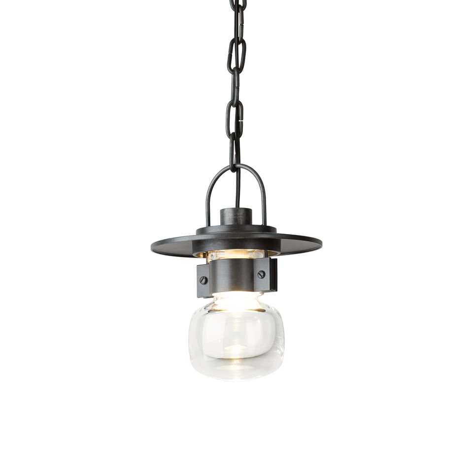 Mason Small Outdoor Ceiling Fixture by Hubbardton Forge, Dimmable, Multiple Finishes, Damp Rated