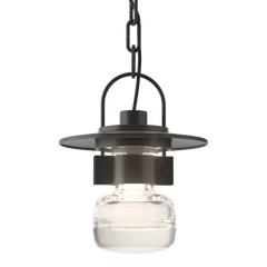 Mason Outdoor Ceiling Fixture by Hubbardton Forge, Steampunk Design, Dimmable, Multiple Finishes