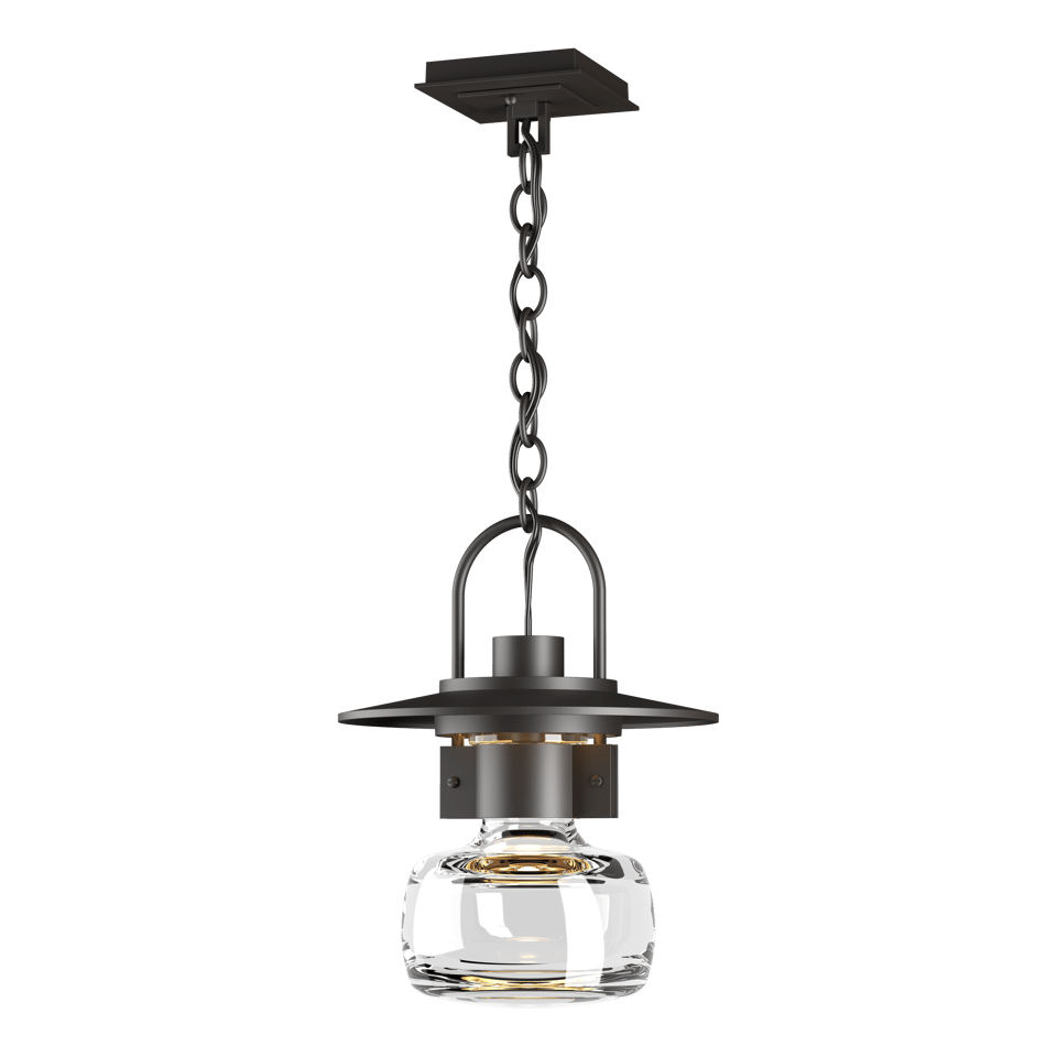 Hubbardton Forge Mason 1-Light Large Outdoor Ceiling Fixture with Dimmable Capability and Glass Shade