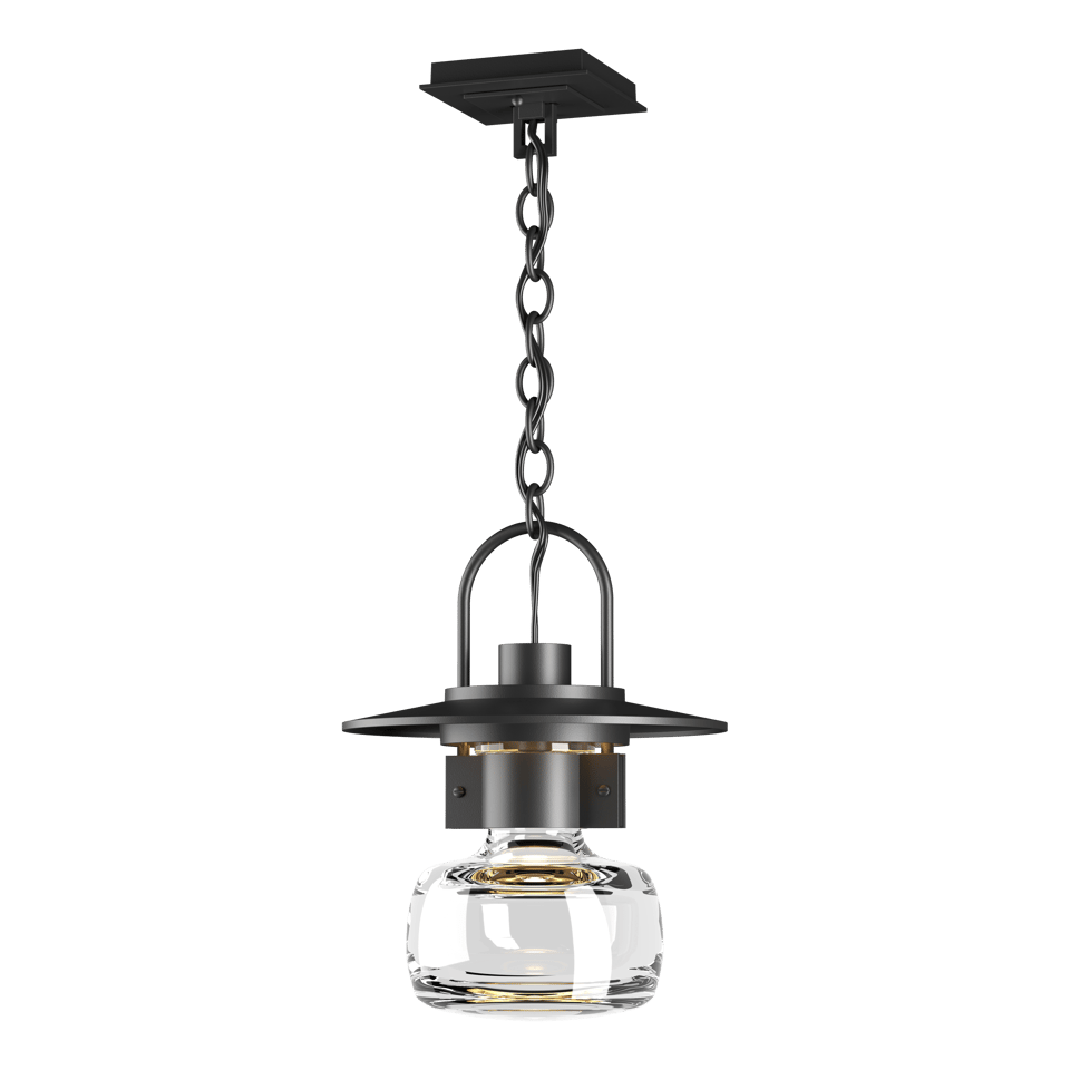 Hubbardton Forge Mason 1-Light Large Outdoor Ceiling Fixture with Dimmable Capability and Glass Shade