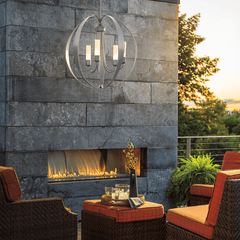 Hubbardton Forge Pomme 5-Light Outdoor Pendant - Dimmable Opal Glass for Patios & Porches