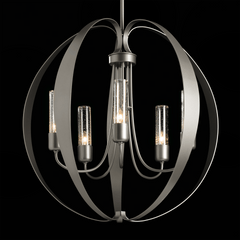 Hubbardton Forge Pomme 5-Light Outdoor Pendant - Dimmable Opal Glass for Patios & Porches