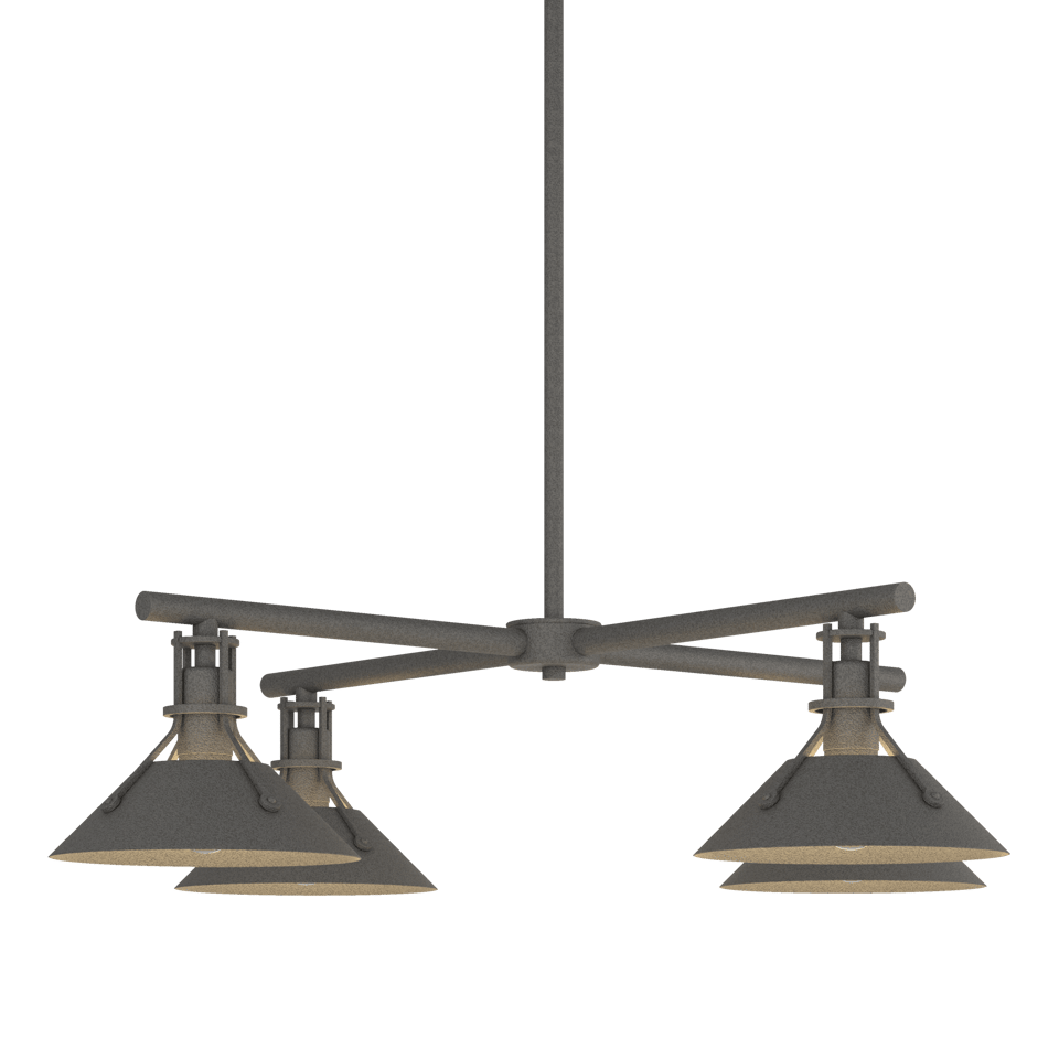 Henry Outdoor 4-Light Pendant by Hubbardton Forge - Dimmable, Durable, Elegant Design in Multiple Finishes