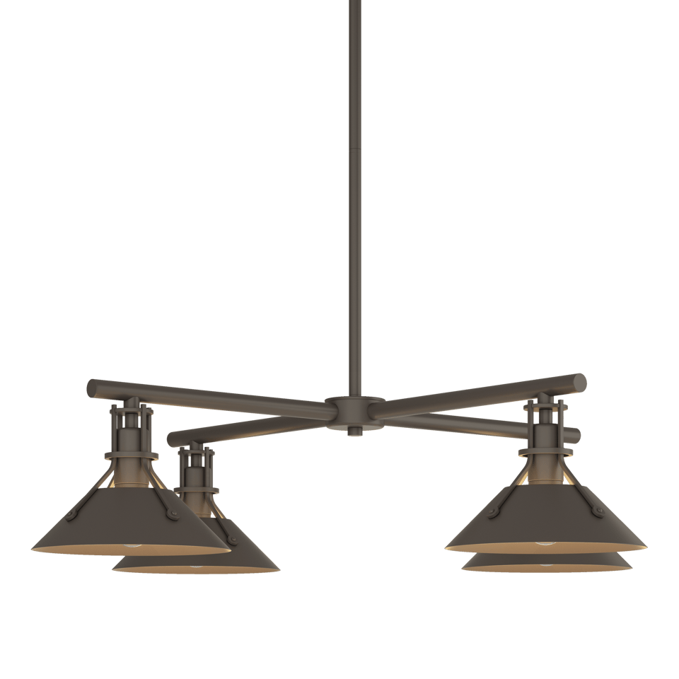 Henry Outdoor 4-Light Pendant by Hubbardton Forge - Dimmable, Durable, Elegant Design in Multiple Finishes