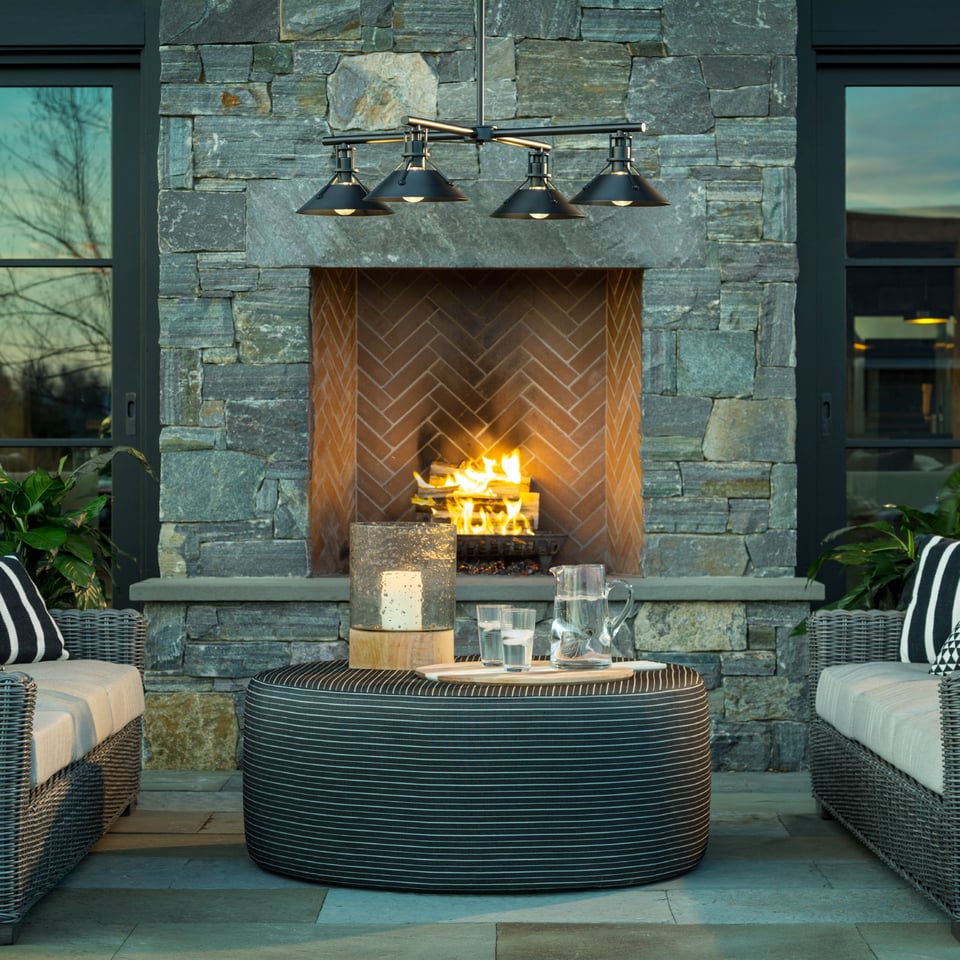 Henry Outdoor 4-Light Pendant by Hubbardton Forge - Dimmable, Durable, Elegant Design in Multiple Finishes