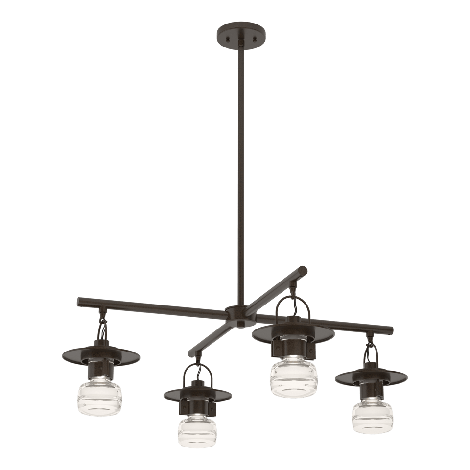 Mason Outdoor 4-Light Pendant by Hubbardton Forge - Dimmable, Versatile Finishes, UL Damp Rated