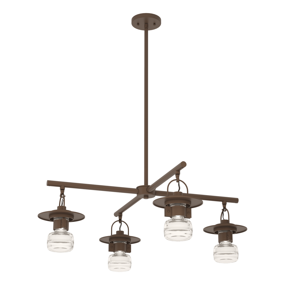 Mason Outdoor 4-Light Pendant by Hubbardton Forge - Dimmable, Versatile Finishes, UL Damp Rated