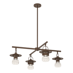 Mason Outdoor 4-Light Pendant by Hubbardton Forge - Dimmable, Versatile Finishes, UL Damp Rated