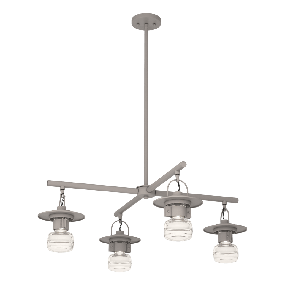 Mason Outdoor 4-Light Pendant by Hubbardton Forge - Dimmable, Versatile Finishes, UL Damp Rated