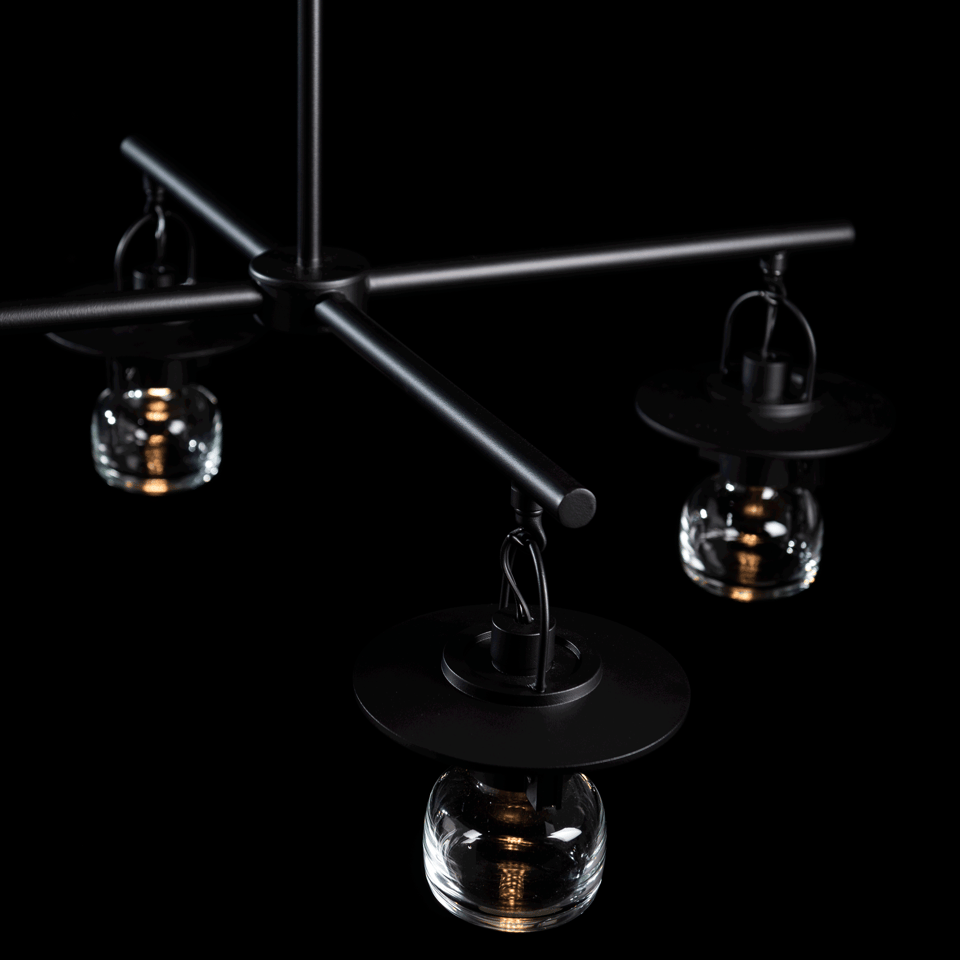 Mason Outdoor 4-Light Pendant by Hubbardton Forge - Dimmable, Versatile Finishes, UL Damp Rated