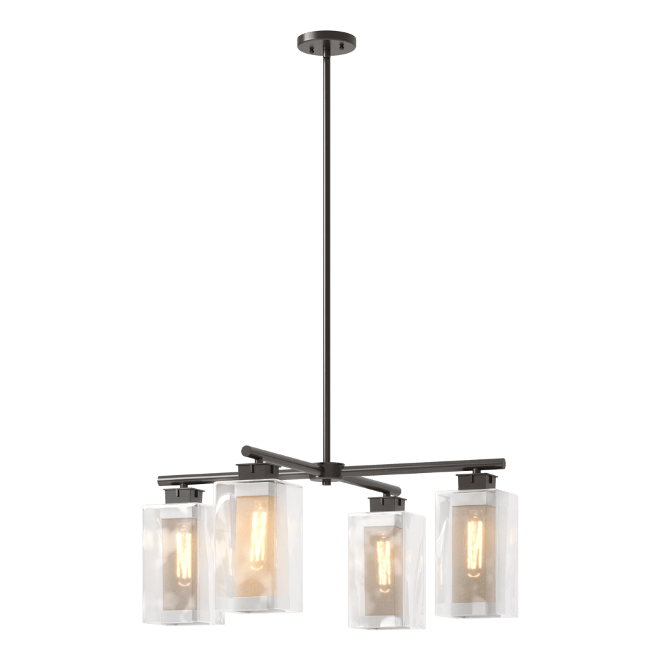 Hubbardton Forge Polaris Outdoor 4-Light Pendant - Dimmable, UL Damp Rated, Multiple Finishes