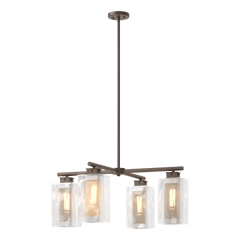 Hubbardton Forge Polaris Outdoor 4-Light Pendant - Dimmable, UL Damp Rated, Multiple Finishes