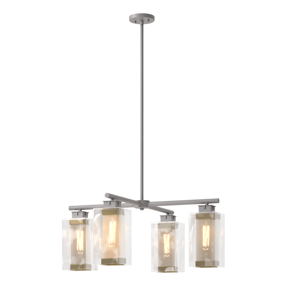 Hubbardton Forge Polaris Outdoor 4-Light Pendant - Dimmable, UL Damp Rated, Multiple Finishes