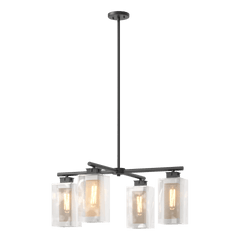 Hubbardton Forge Polaris Outdoor 4-Light Pendant - Dimmable, UL Damp Rated, Multiple Finishes