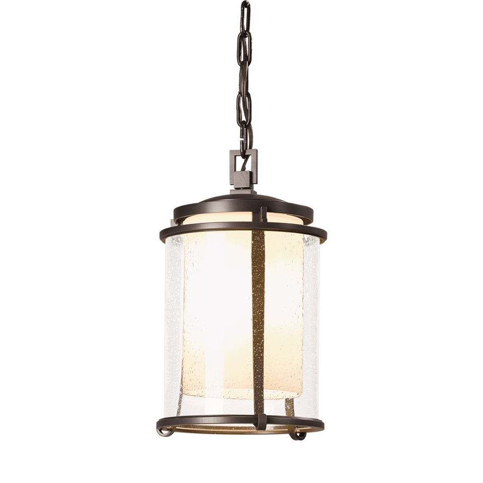 Meridian Outdoor Ceiling Fixture by Hubbardton Forge, Opal Glass, Dimmable, UL Damp Rated, 100W Max