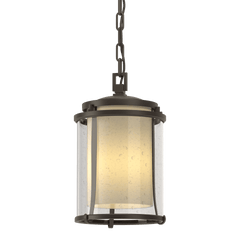 Meridian Outdoor Ceiling Fixture by Hubbardton Forge, Opal Glass, Dimmable, UL Damp Rated, 100W Max