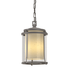 Meridian Outdoor Ceiling Fixture by Hubbardton Forge, Opal Glass, Dimmable, UL Damp Rated, 100W Max