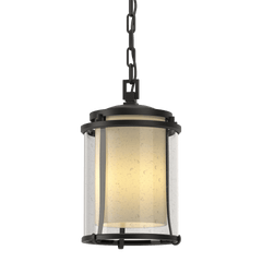 Meridian Outdoor Ceiling Fixture by Hubbardton Forge, Opal Glass, Dimmable, UL Damp Rated, 100W Max