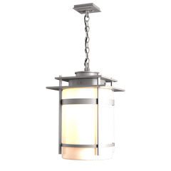 Hubbardton Forge Banded Large Outdoor Fixture 150W Dimmable Opal Glass 22" Tall Various Finishes