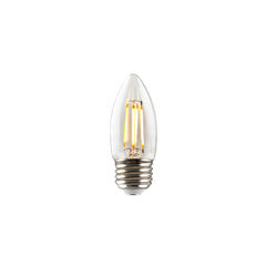 3.3 Watt LED Dimmable Filament B11 Bulb, 300 Lumens, 2700K, E26 Base, 92 CRI, 120V by Green Creative 3.3FB11DIM/927/E26/R