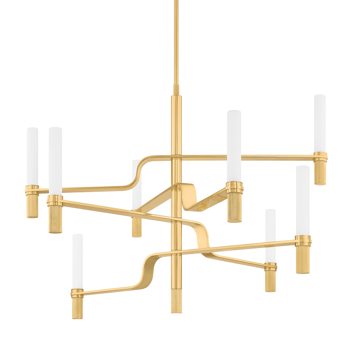 Allentown 8-Light LED Chandelier in Aged Brass by Hudson Valley Lighting – Dimmable Elegance for Modern Spaces