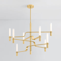 Allentown 8-Light LED Chandelier in Aged Brass by Hudson Valley Lighting – Dimmable Elegance for Modern Spaces