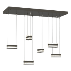 Stacks 6-Light LED Pendant by Hubbardton Forge - Dimmable, Handcrafted Design, Eco-Friendly 3000K Lighting