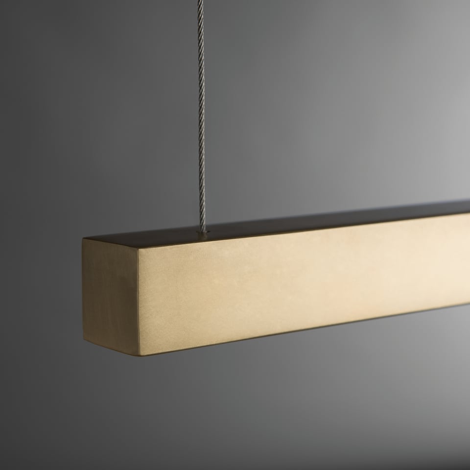 Hubbardton Forge Ingot LED Pendant Light, Dimmable, Energy Efficient, UL Damp Rating, Multiple Finishes