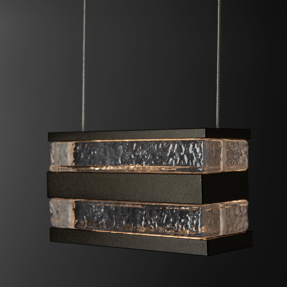 Stacks LED Pendant Light by Hubbardton Forge, Adjustable Height, 4.5W LED, Multiple Finish Options