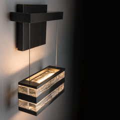 Stacks LED Sconce by Hubbardton Forge, 4.5W Dimmable Energy-Efficient Lighting, Artisan Glass Design