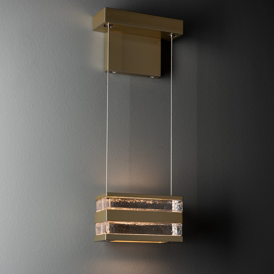 Stacks LED Sconce by Hubbardton Forge, 4.5W Dimmable Energy-Efficient Lighting, Artisan Glass Design