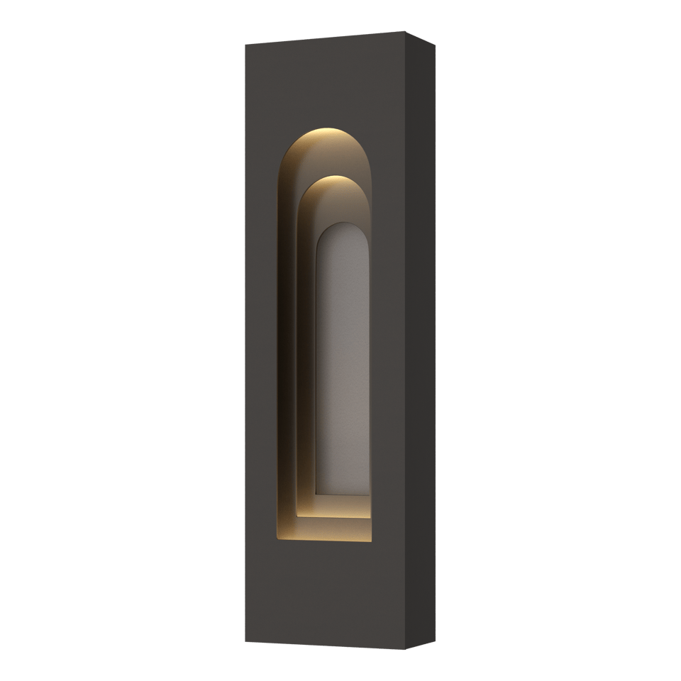 Hubbardton Forge Procession Arch Small Outdoor Sconce - Dimmable, UL Wet Rated, 2 Bulb E26 Base