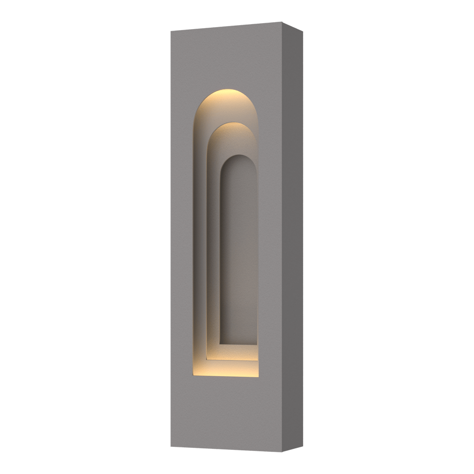 Hubbardton Forge Procession Arch Small Outdoor Sconce - Dimmable, UL Wet Rated, 2 Bulb E26 Base