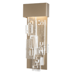 Fusion Large 25” LED Sconce by Hubbardton Forge - Staggered Clear Glass, 700 Lumens, Dimmable