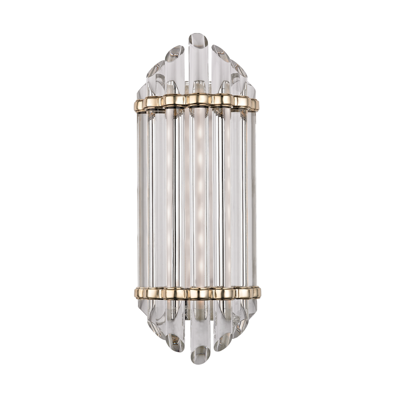 Albion Wall Sconce 408 by Hudson Valley Lighting - Dimmable LED, Aged Brass or Polished Nickel