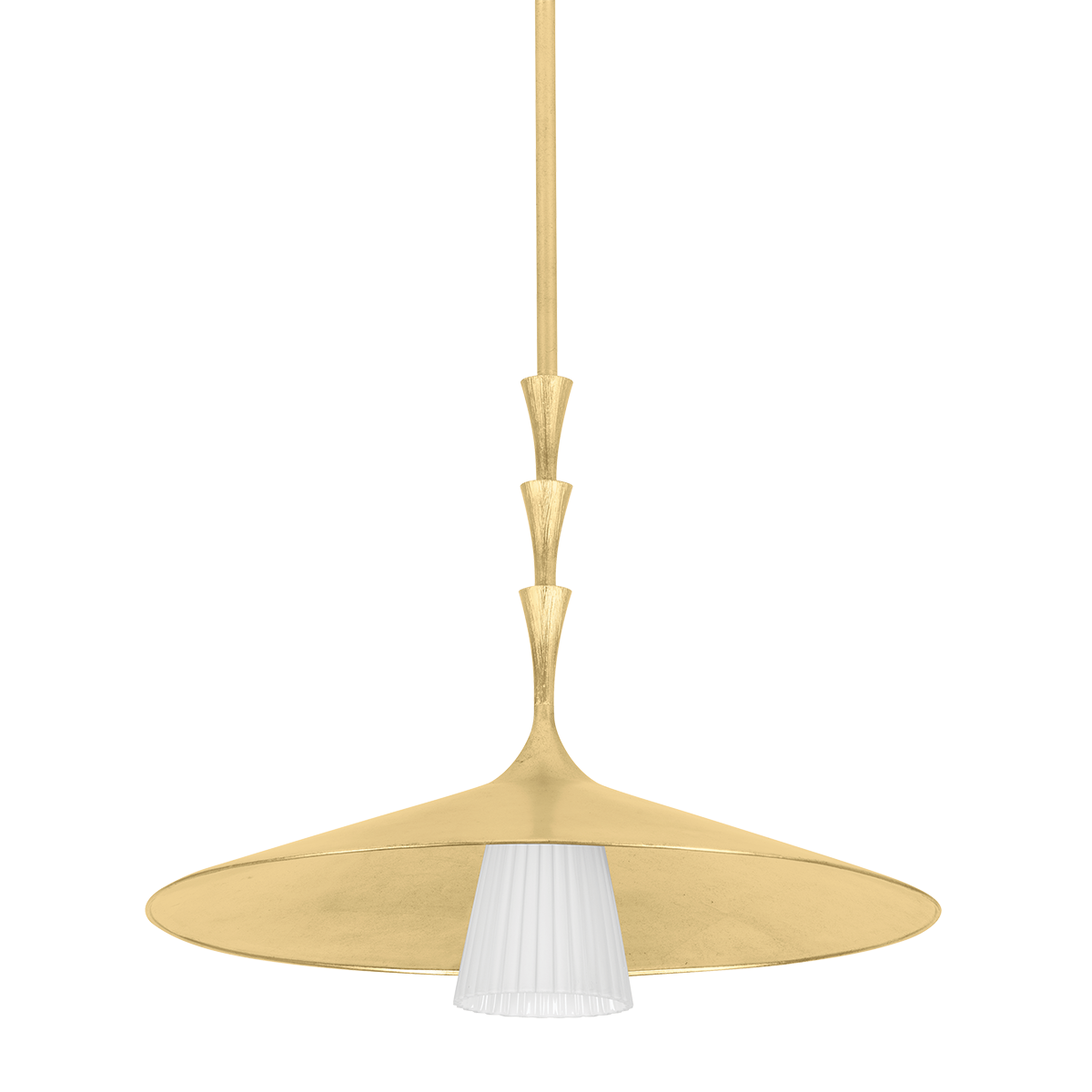 Vails Gate Pendant Light 19.25" Height by Hudson Valley Lighting, Vintage Gold Leaf Finish, Dimmable