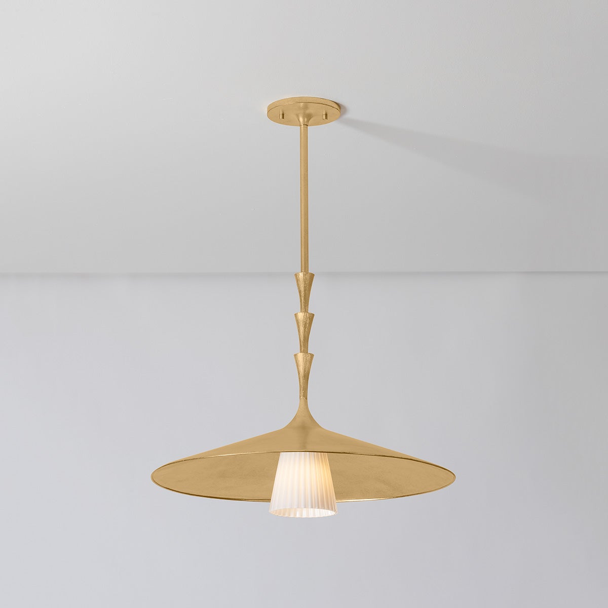 Vails Gate Pendant Light 19.25" Height by Hudson Valley Lighting, Vintage Gold Leaf Finish, Dimmable