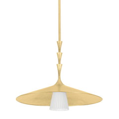 Vails Gate Pendant Light 19.25" Height by Hudson Valley Lighting, Vintage Gold Leaf Finish, Dimmable