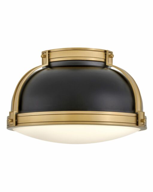 Barton 14.25" Medium Flush Mount Light by Hinkley Lighting - Dimmable, Equestrian-Inspired Design