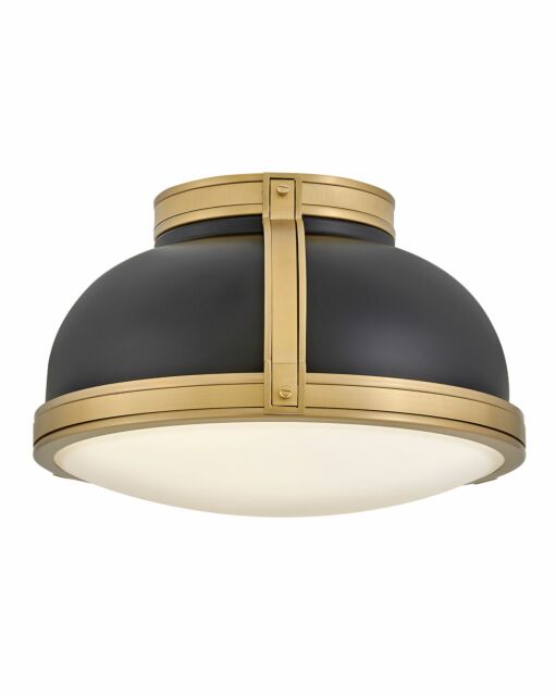 Barton 14.25" Medium Flush Mount Light by Hinkley Lighting - Dimmable, Equestrian-Inspired Design