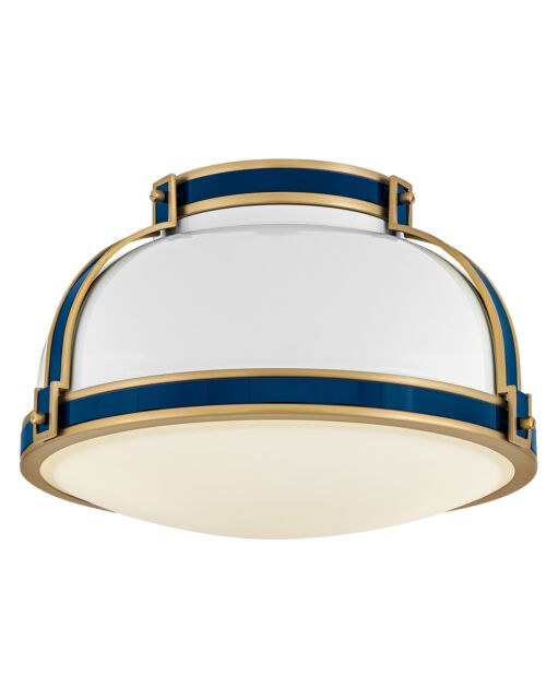 Barton 14.25" Medium Flush Mount Light by Hinkley Lighting - Dimmable, Equestrian-Inspired Design