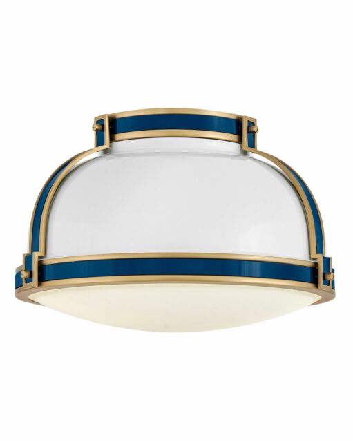 Barton 14.25" Medium Flush Mount Light by Hinkley Lighting - Dimmable, Equestrian-Inspired Design