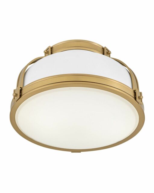 Barton 14.25" Medium Flush Mount Light by Hinkley Lighting - Dimmable, Equestrian-Inspired Design