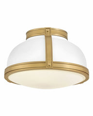 Barton 14.25" Medium Flush Mount Light by Hinkley Lighting - Dimmable, Equestrian-Inspired Design