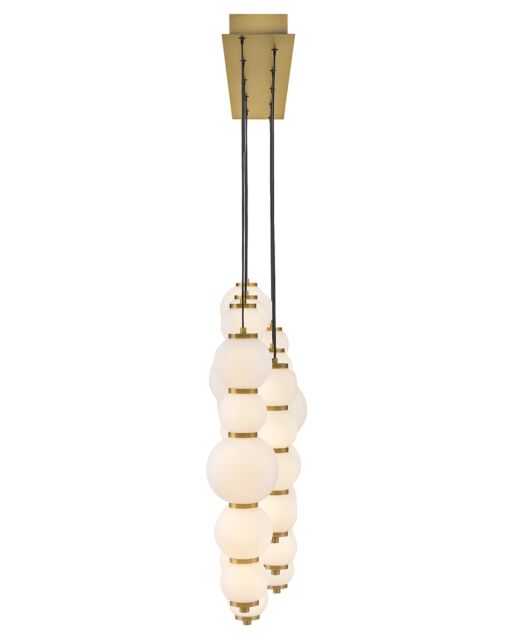 Trigo Large Multi Light Linear Pendant by Hinkley - Modern Design with Etched Opal Glass Globes