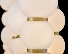 Trigo Large Multi Light Linear Pendant by Hinkley - Modern Design with Etched Opal Glass Globes