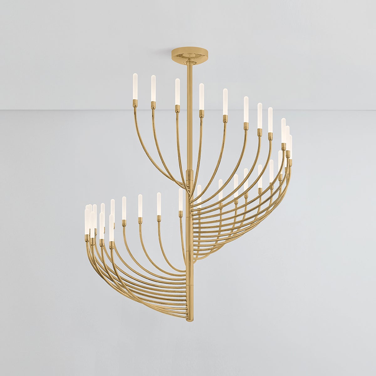 Amalthea 32-Light LED Chandelier by Corbett Lighting in Vintage Brass with Dimmable Feature