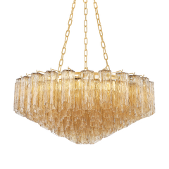 Watertown 9-Light Chandelier by Hudson Valley Lighting - Art Deco Inspired Aged Brass Design